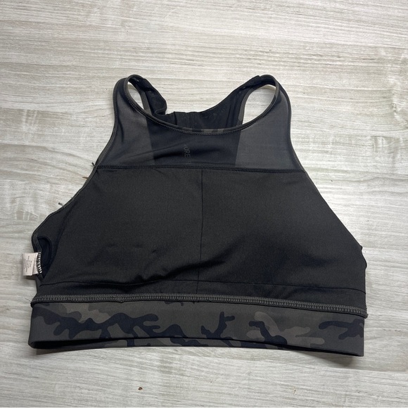 Zyia Active Camouflage Black Racerback Sports Bra Removable Pads Women’s size XL - Picture 8 of 14